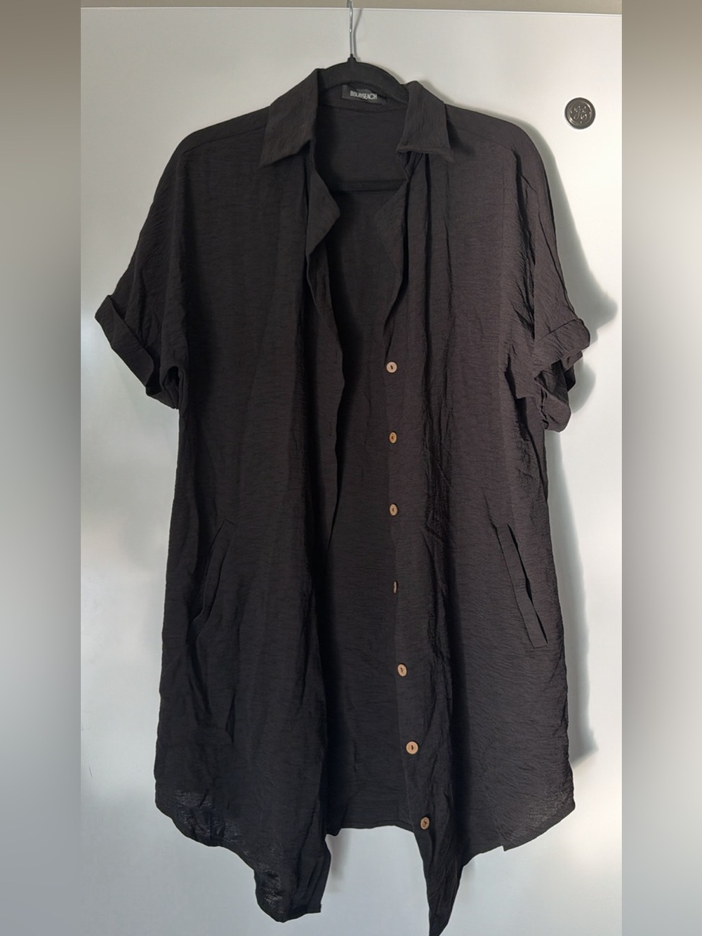 black beach cover up with pockets